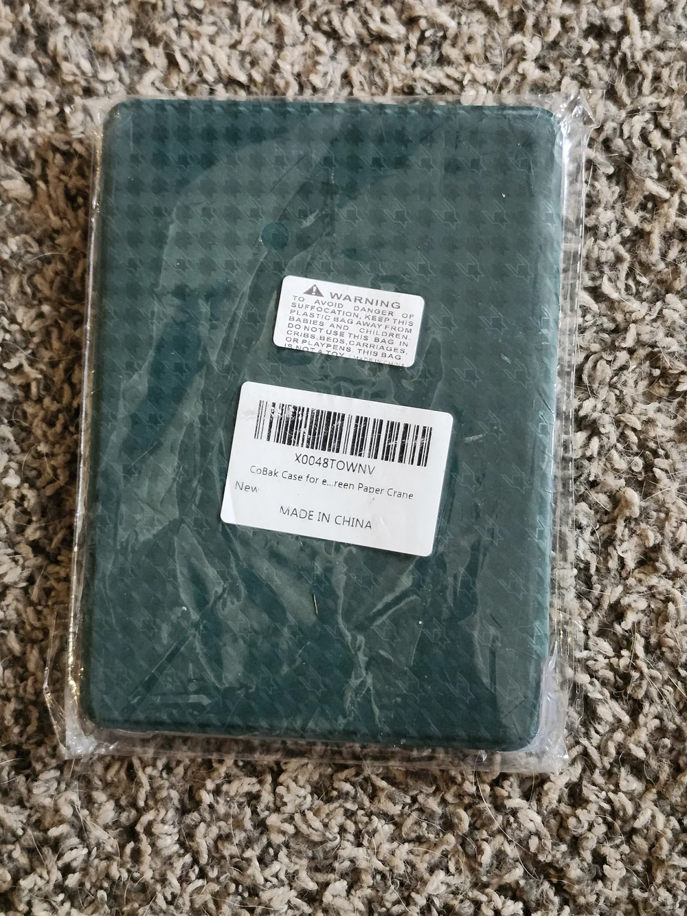 New Kindle Paperwhite & Colorsoft Case Hunter Green Houndstooth Pattern